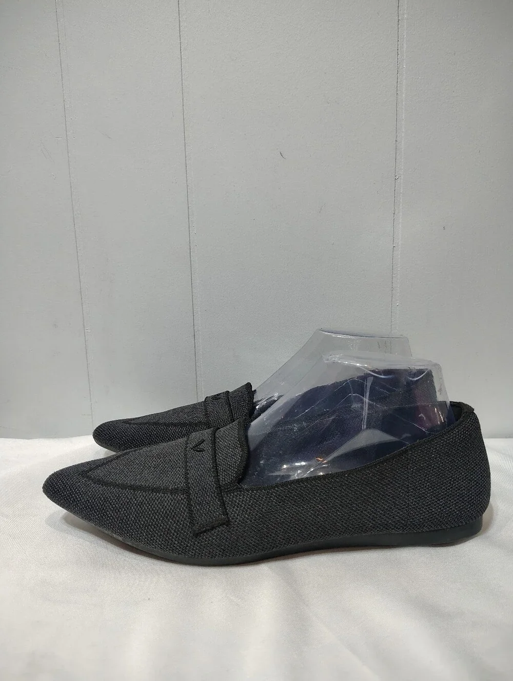 VIVAIA Amelia 2.0 Charcoal Pointed Toe Loafer Knit Flats 40.5 9/9.5